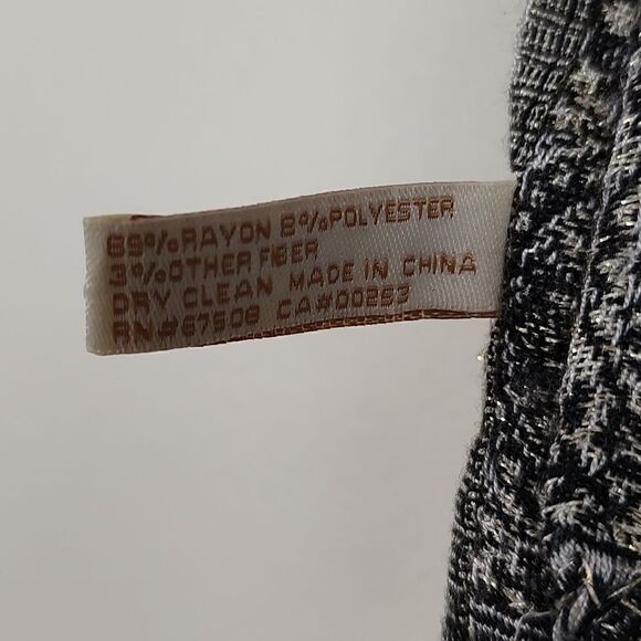 Collection Eighteen Metallic Floral Fringed Wrap Scarf - Picture 3 of 11